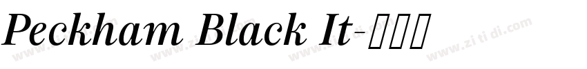 Peckham Black It字体转换